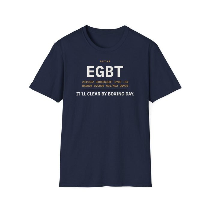 Green personalised pilot Christmas METAR T-shirt